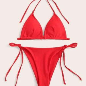 Red Halter Swimsuit